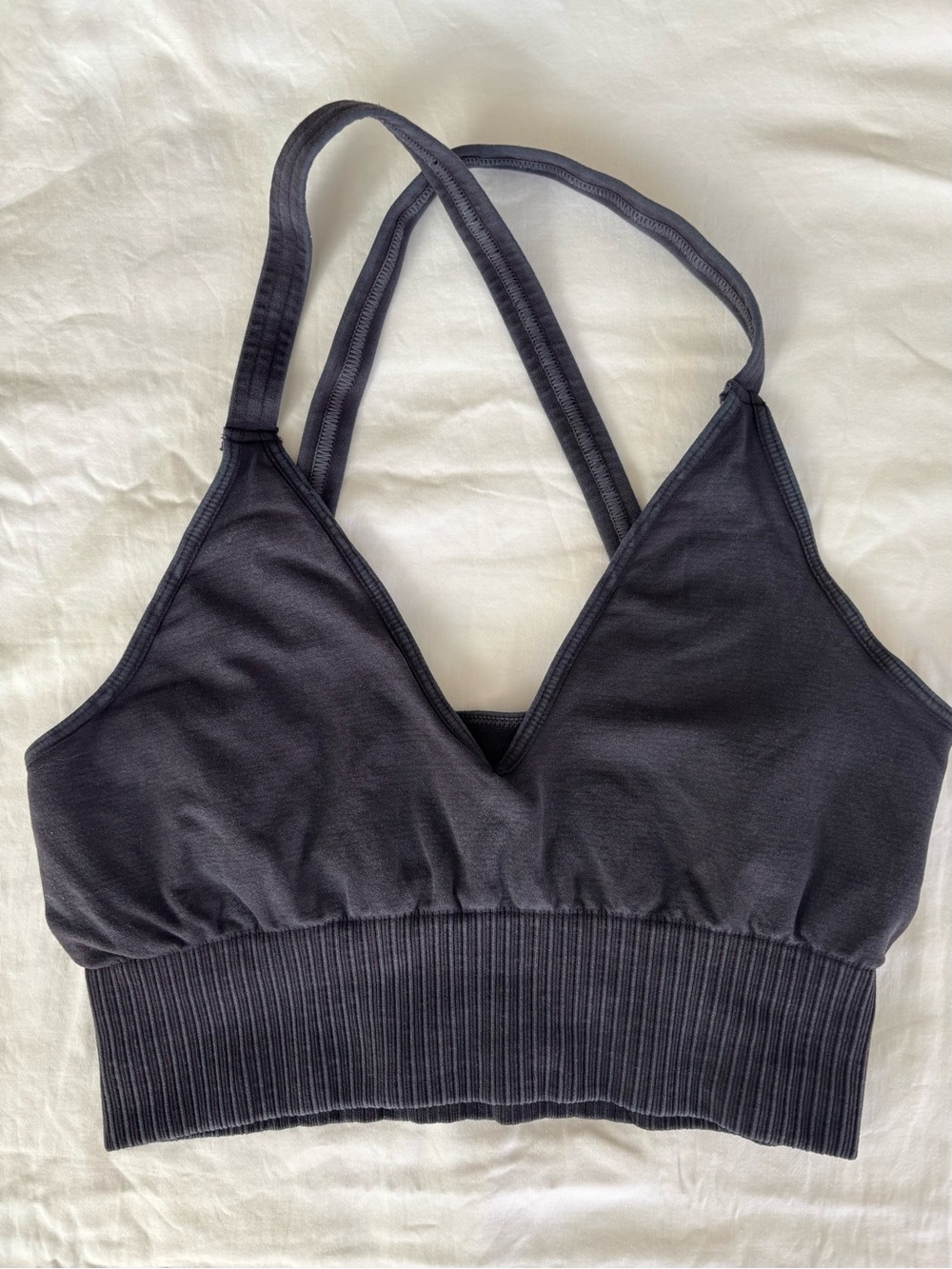 Free People Women's Black Seamless Crossback Bralette